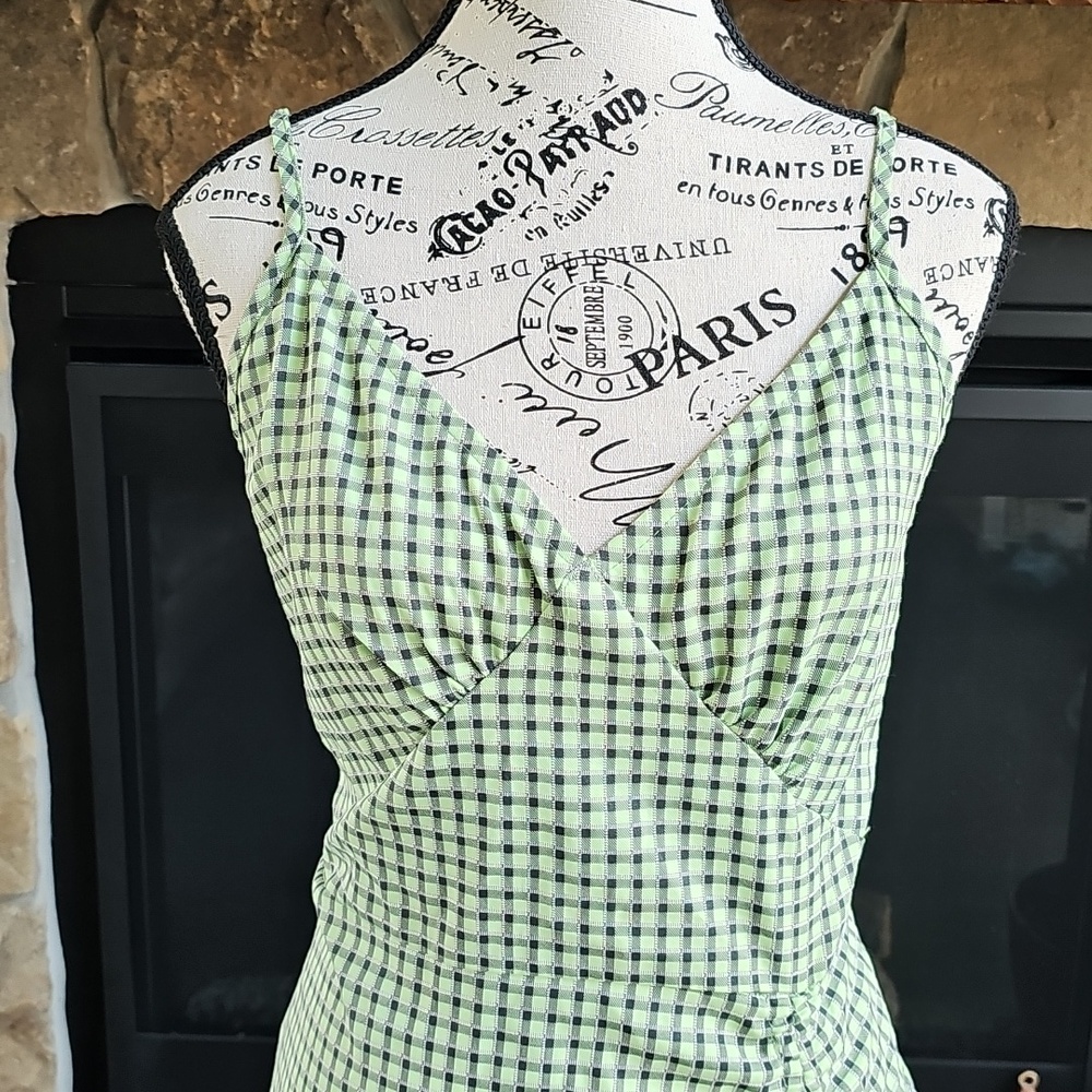 Cider Green Gingham Midi Dress - Picture 3 of 12